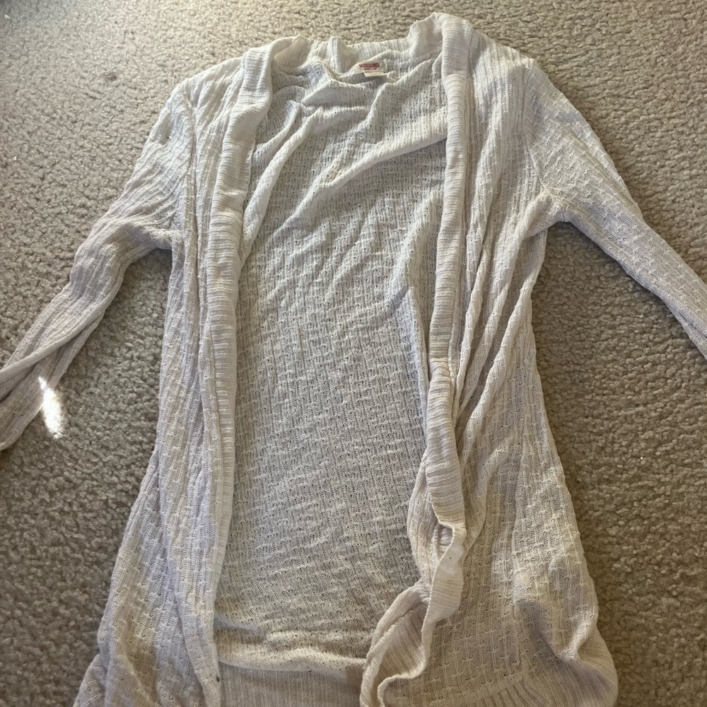 Mossimo Supply Co White Cardigan Sweater